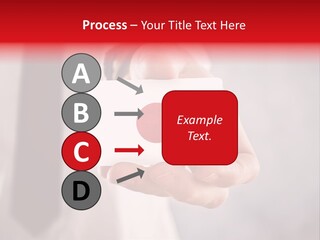 A Person Holding A Business Card With A Flag On It PowerPoint Template