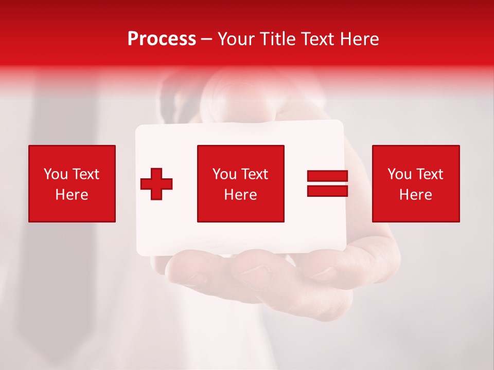 A Person Holding A Business Card With A Flag On It PowerPoint Template