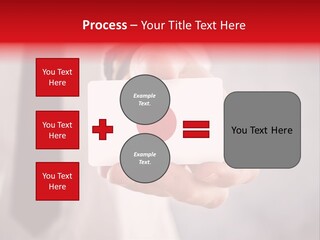 A Person Holding A Business Card With A Flag On It PowerPoint Template