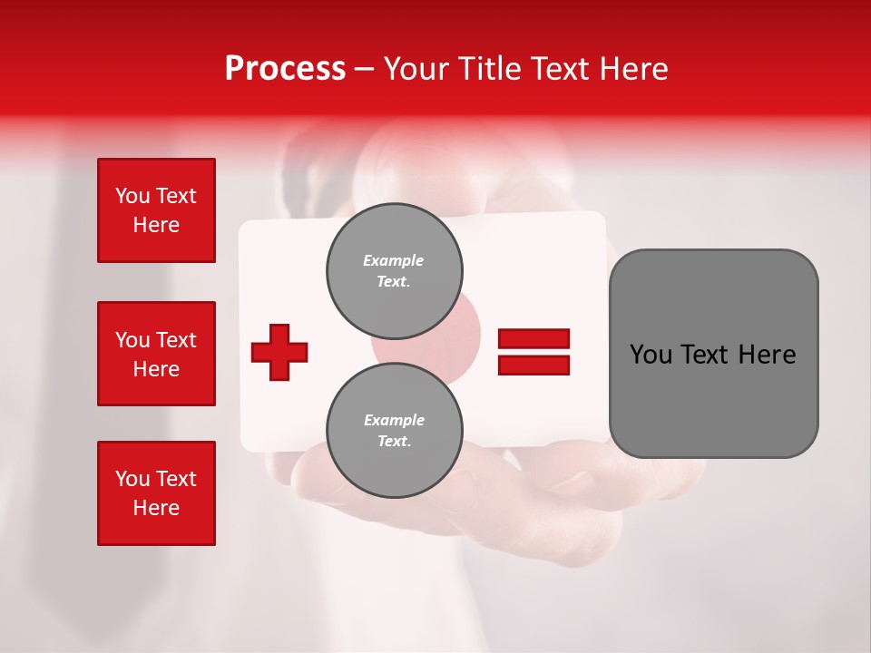 A Person Holding A Business Card With A Flag On It PowerPoint Template