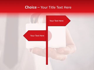 A Person Holding A Business Card With A Flag On It PowerPoint Template