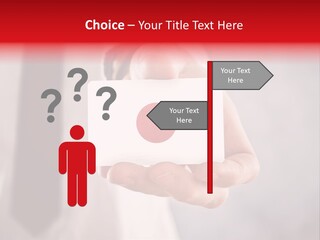 A Person Holding A Business Card With A Flag On It PowerPoint Template