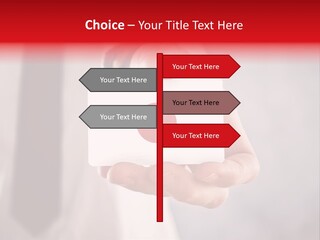 A Person Holding A Business Card With A Flag On It PowerPoint Template