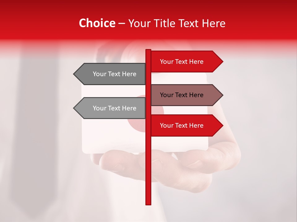 A Person Holding A Business Card With A Flag On It PowerPoint Template