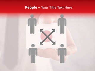 A Person Holding A Business Card With A Flag On It PowerPoint Template