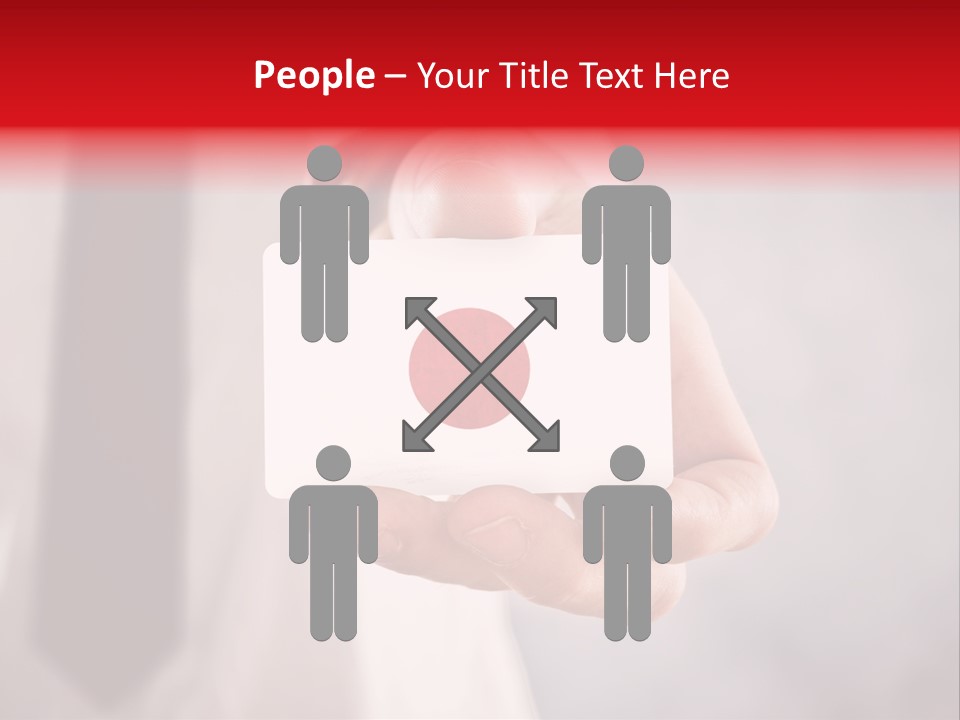 A Person Holding A Business Card With A Flag On It PowerPoint Template