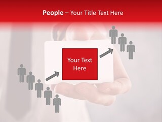 A Person Holding A Business Card With A Flag On It PowerPoint Template