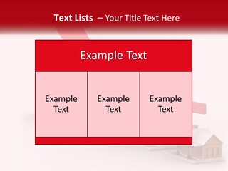 A Row Of Houses With A Red Arrow Going Up PowerPoint Template