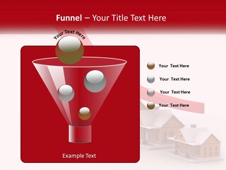 A Row Of Houses With A Red Arrow Going Up PowerPoint Template