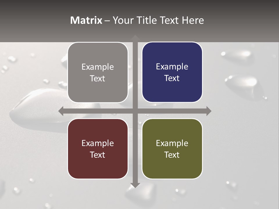 A Group Of Drops Of Water On A Surface PowerPoint Template