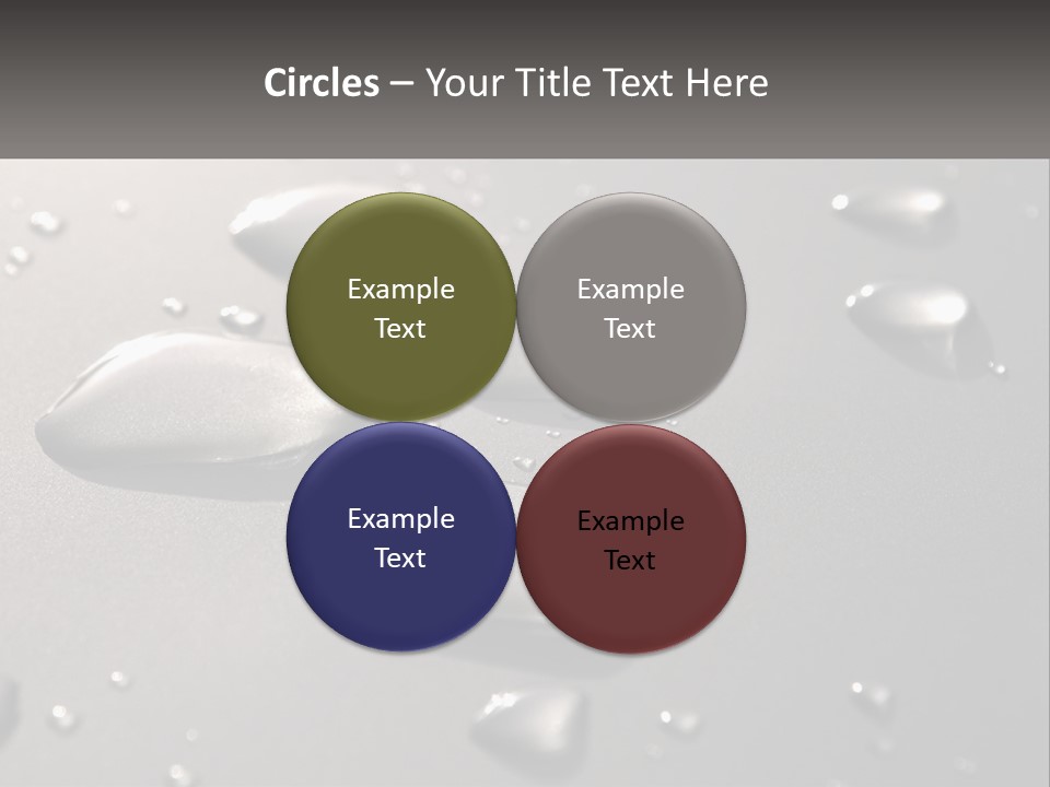 A Group Of Drops Of Water On A Surface PowerPoint Template