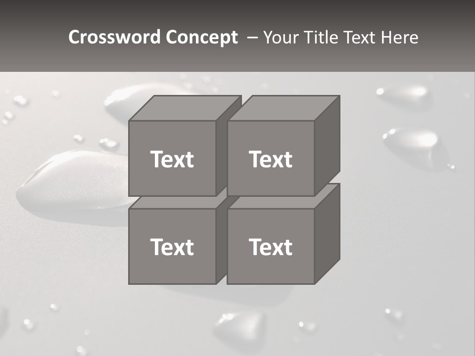 A Group Of Drops Of Water On A Surface PowerPoint Template