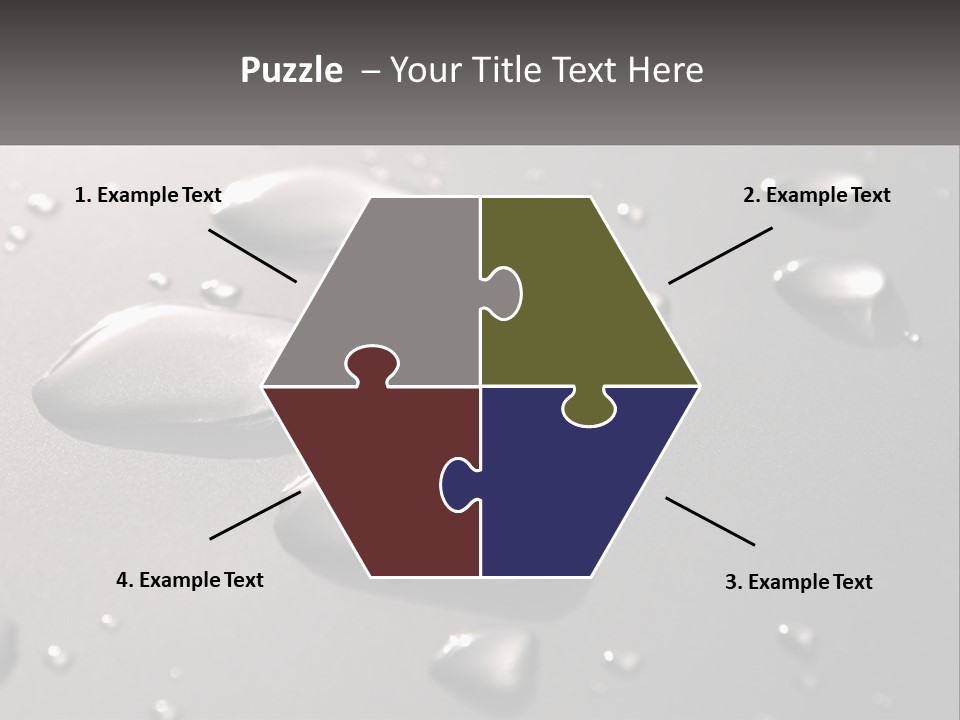 A Group Of Drops Of Water On A Surface PowerPoint Template