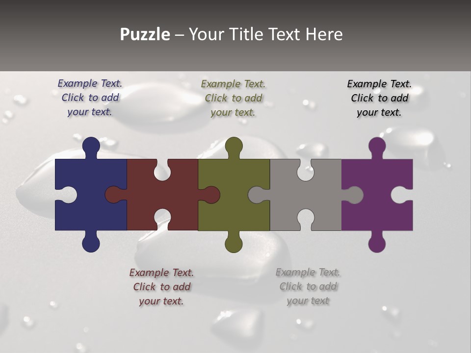 A Group Of Drops Of Water On A Surface PowerPoint Template