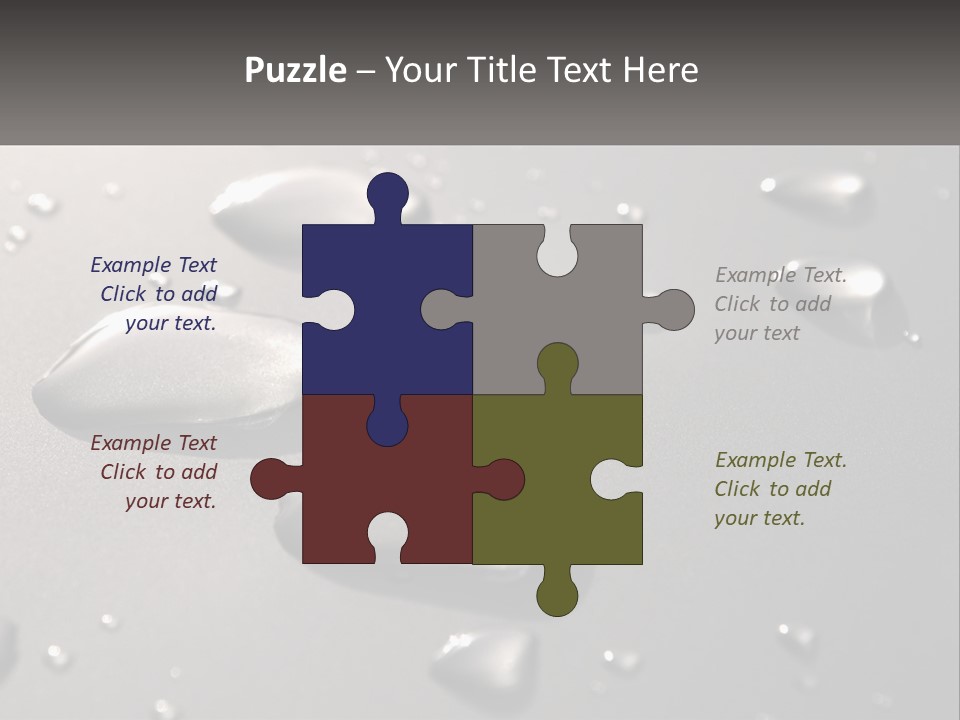 A Group Of Drops Of Water On A Surface PowerPoint Template