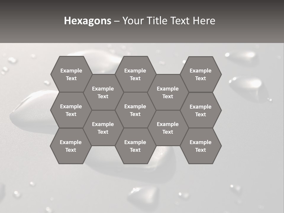 A Group Of Drops Of Water On A Surface PowerPoint Template