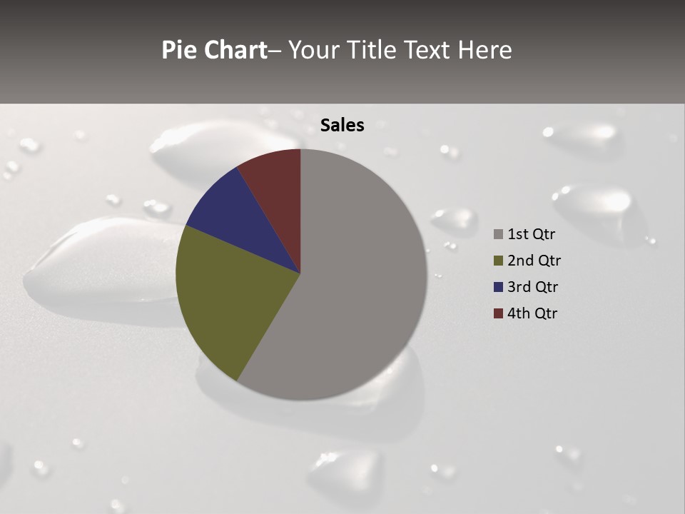 A Group Of Drops Of Water On A Surface PowerPoint Template