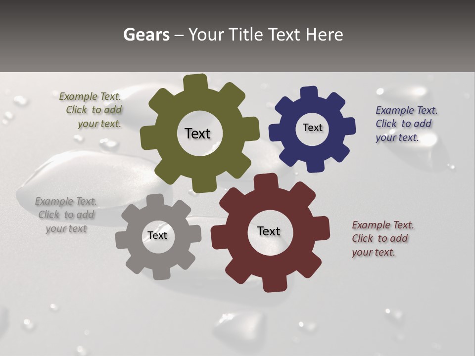 A Group Of Drops Of Water On A Surface PowerPoint Template