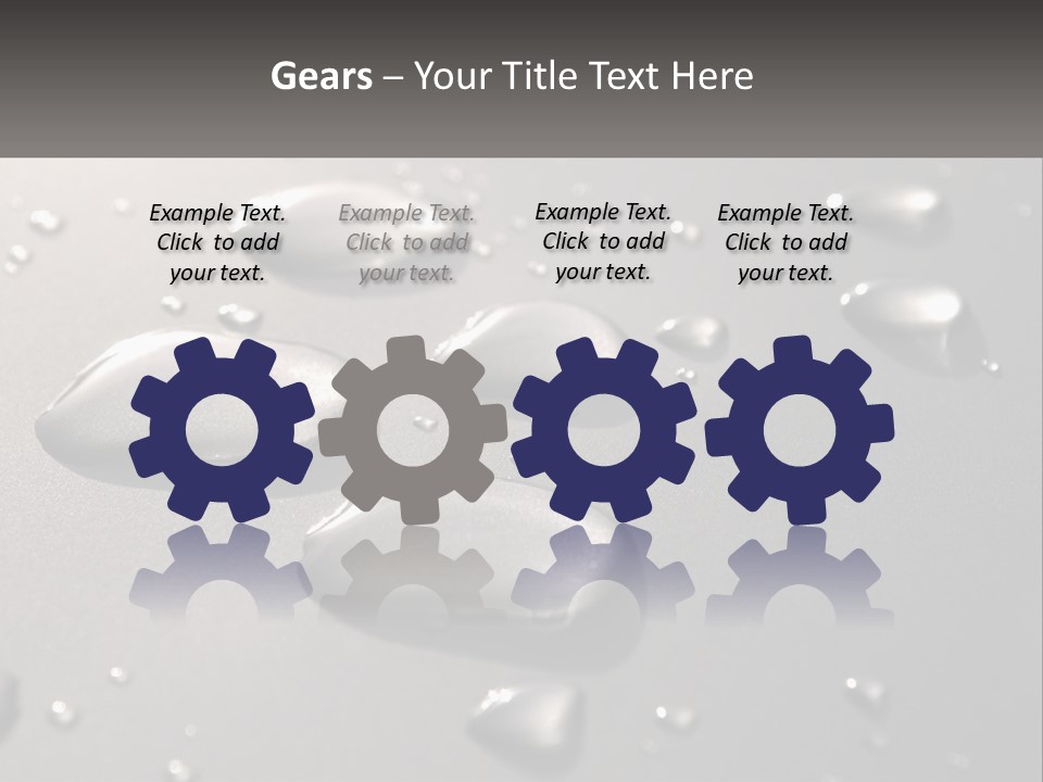 A Group Of Drops Of Water On A Surface PowerPoint Template