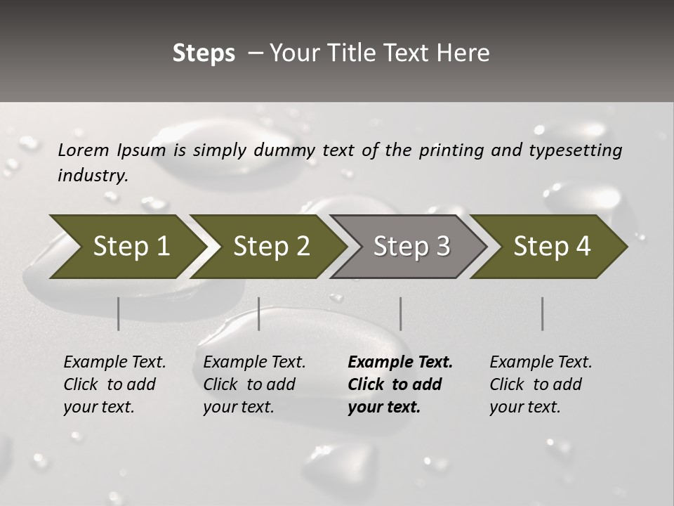 A Group Of Drops Of Water On A Surface PowerPoint Template