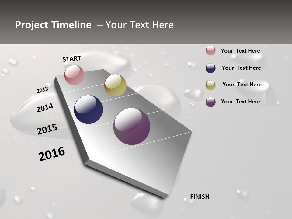 A Group Of Drops Of Water On A Surface PowerPoint Template