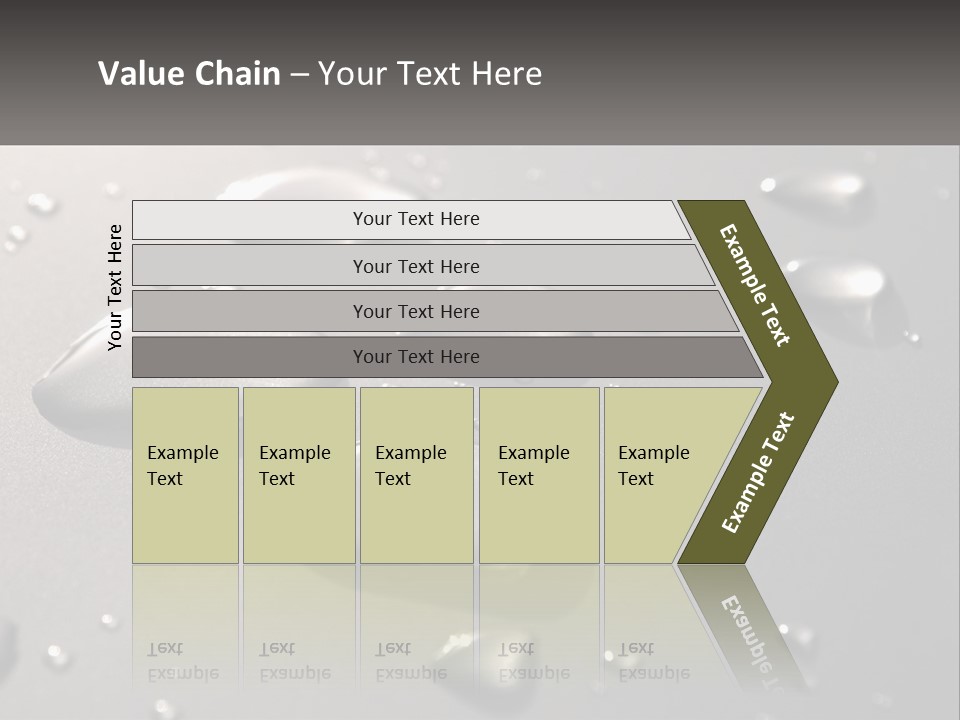 A Group Of Drops Of Water On A Surface PowerPoint Template