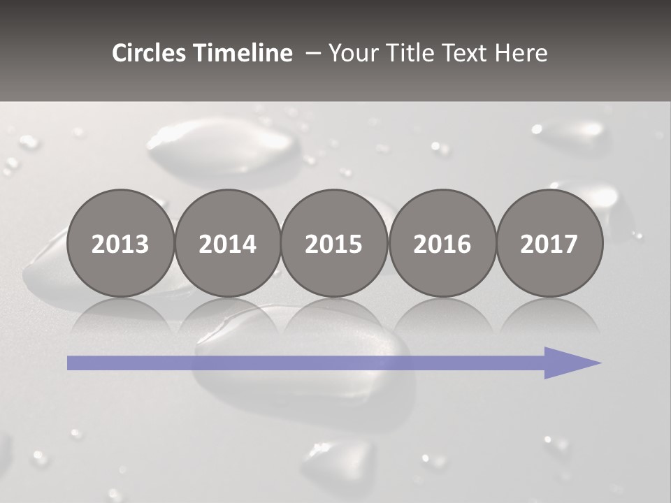 A Group Of Drops Of Water On A Surface PowerPoint Template