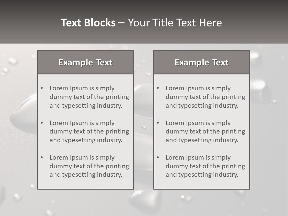 A Group Of Drops Of Water On A Surface PowerPoint Template