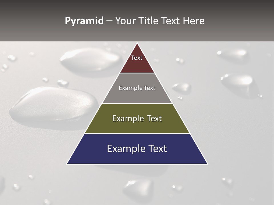 A Group Of Drops Of Water On A Surface PowerPoint Template