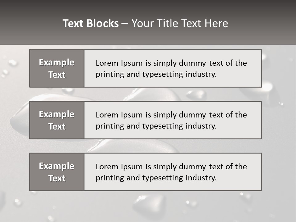 A Group Of Drops Of Water On A Surface PowerPoint Template