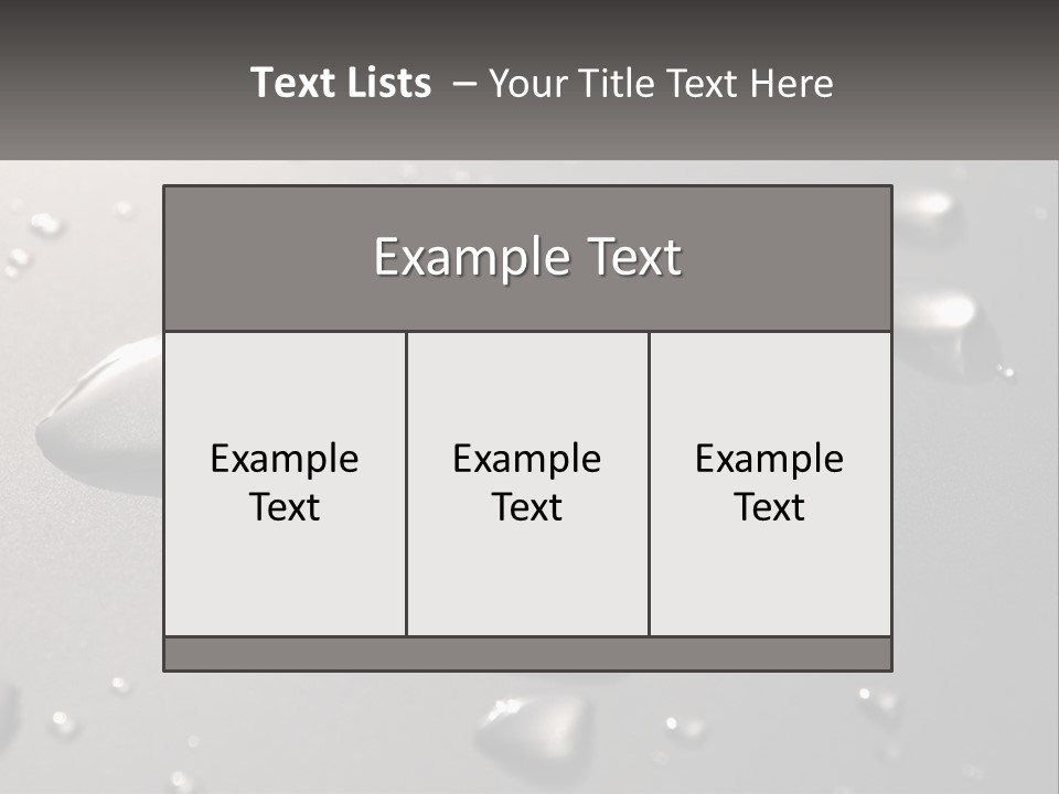 A Group Of Drops Of Water On A Surface PowerPoint Template