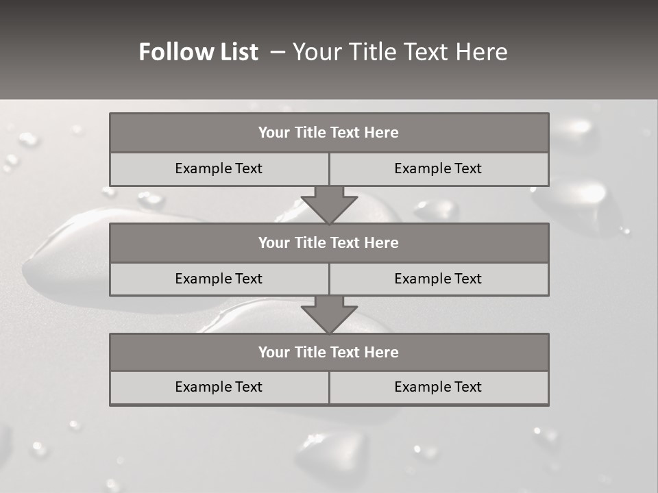 A Group Of Drops Of Water On A Surface PowerPoint Template