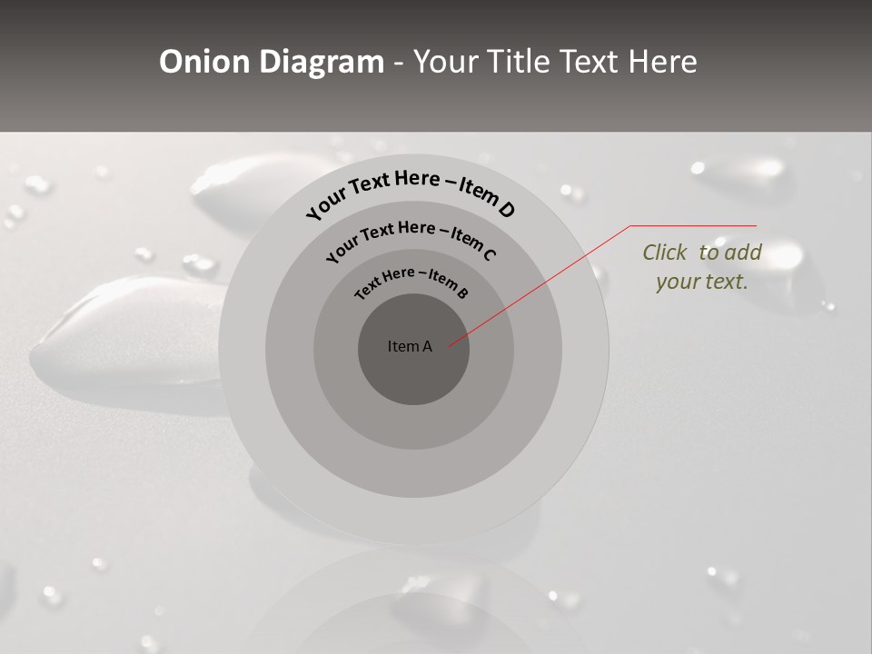 A Group Of Drops Of Water On A Surface PowerPoint Template