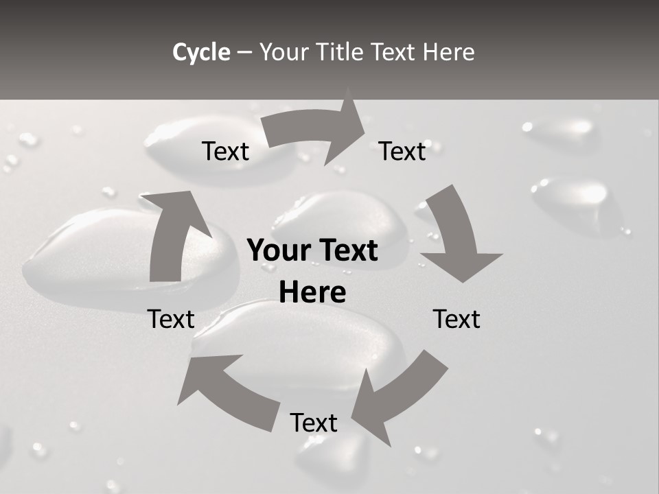 A Group Of Drops Of Water On A Surface PowerPoint Template