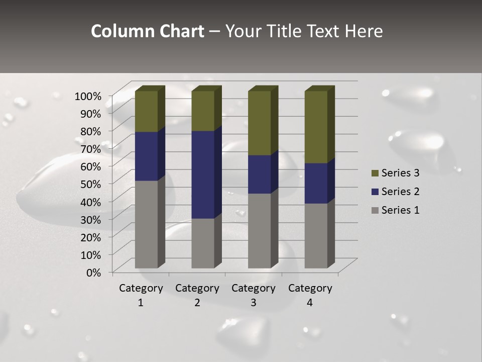 A Group Of Drops Of Water On A Surface PowerPoint Template