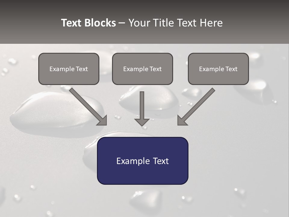 A Group Of Drops Of Water On A Surface PowerPoint Template
