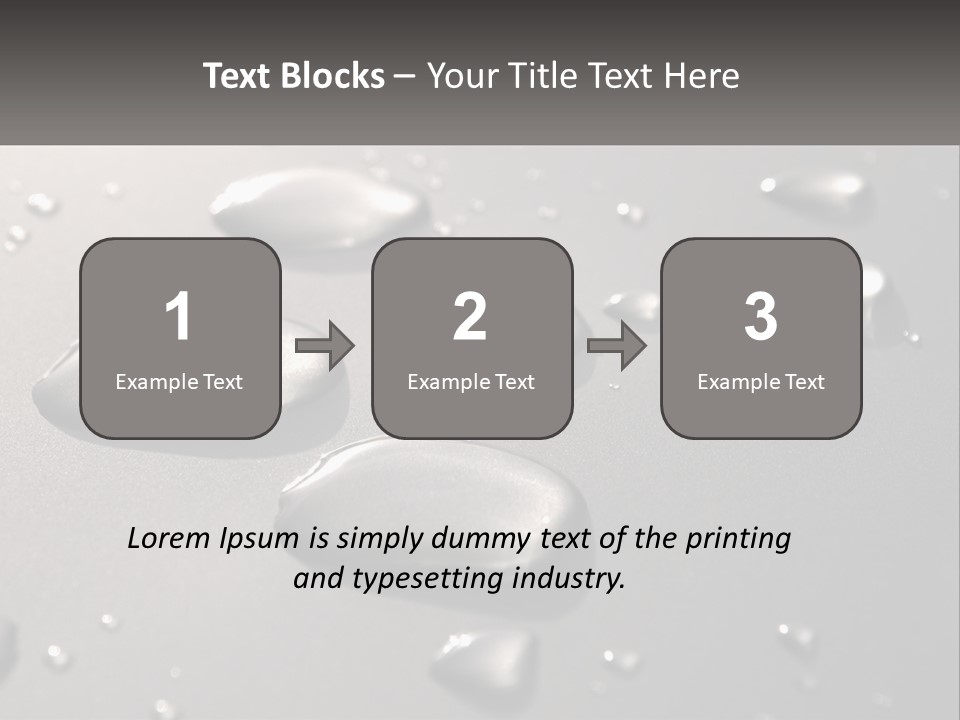 A Group Of Drops Of Water On A Surface PowerPoint Template