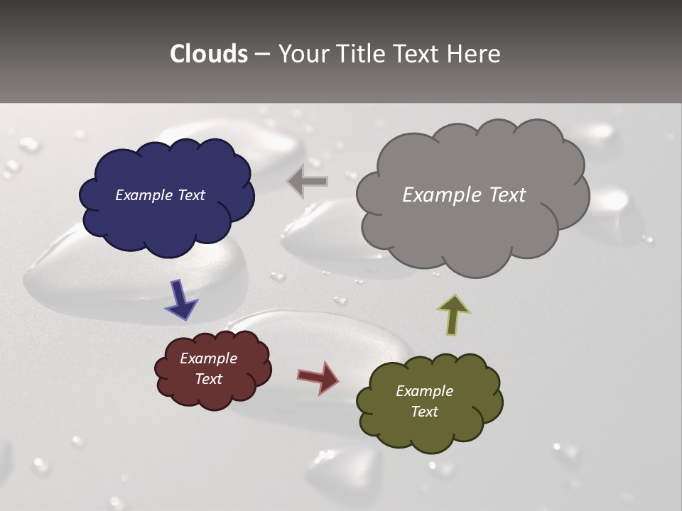 A Group Of Drops Of Water On A Surface PowerPoint Template