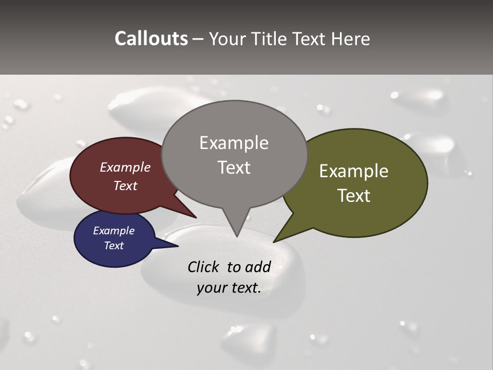 A Group Of Drops Of Water On A Surface PowerPoint Template