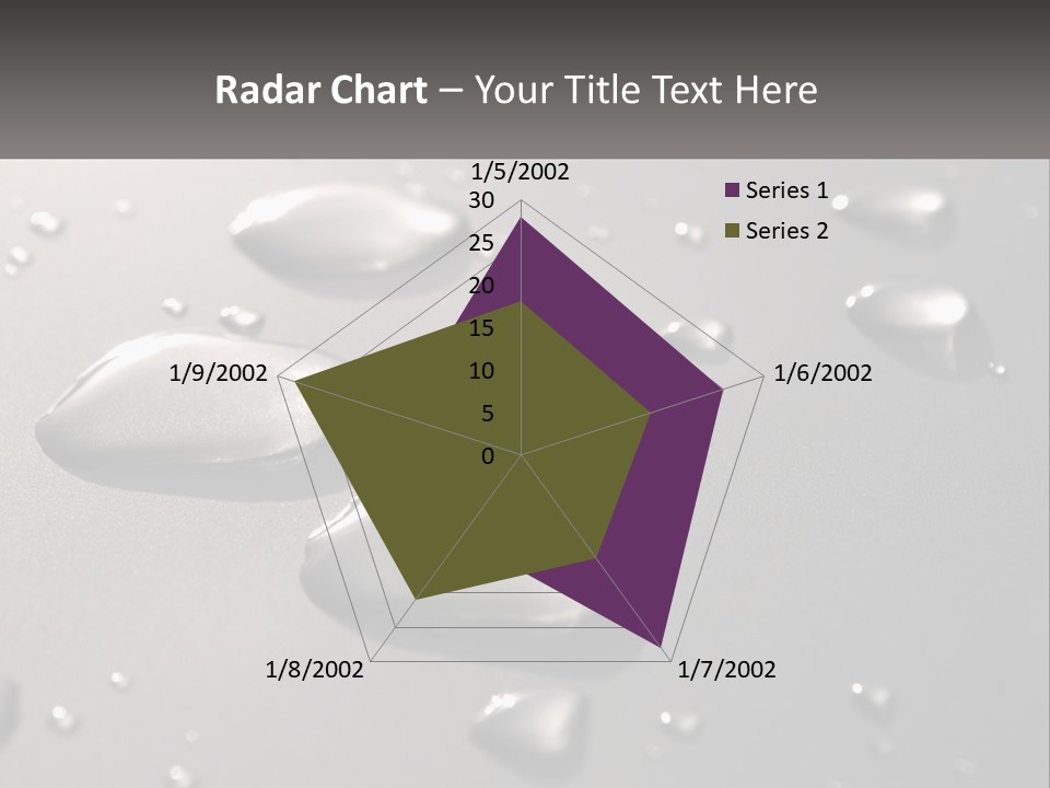 A Group Of Drops Of Water On A Surface PowerPoint Template