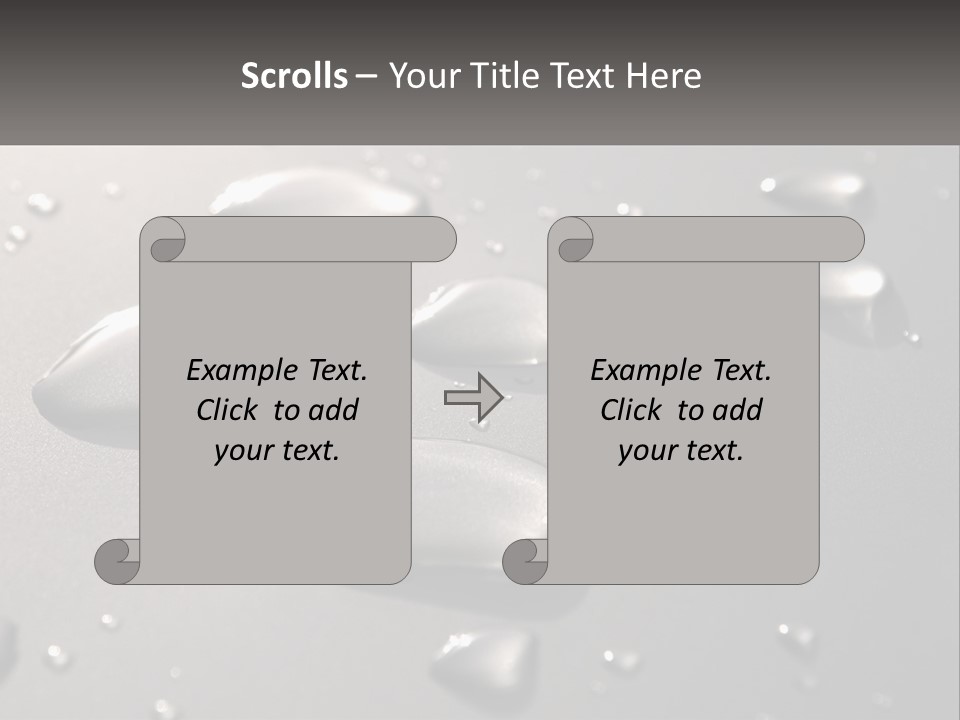 A Group Of Drops Of Water On A Surface PowerPoint Template
