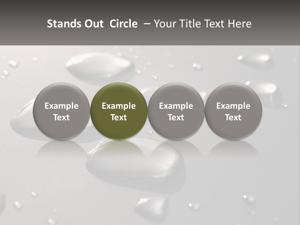 A Group Of Drops Of Water On A Surface PowerPoint Template