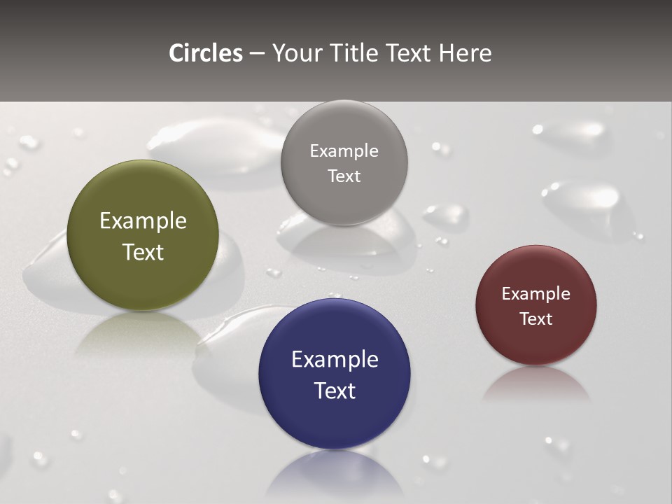 A Group Of Drops Of Water On A Surface PowerPoint Template