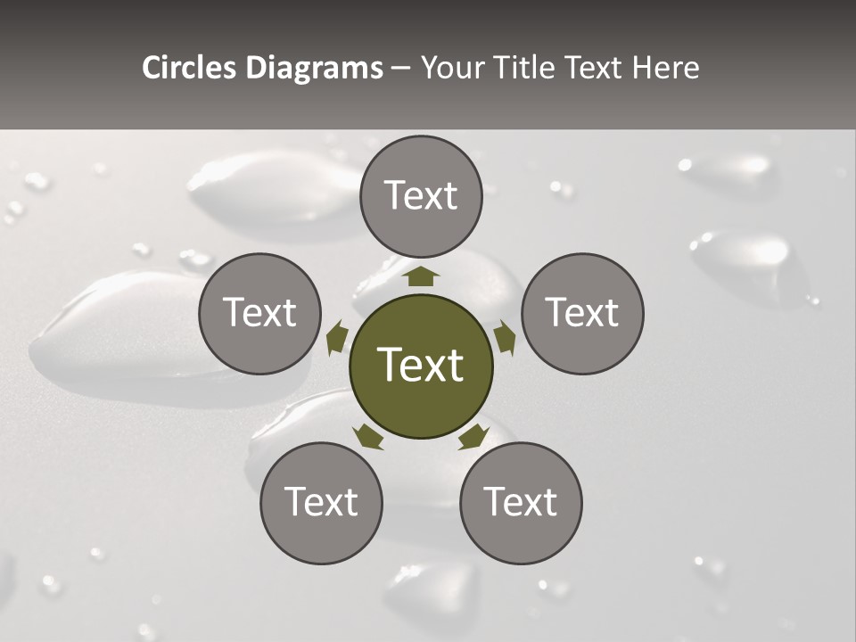 A Group Of Drops Of Water On A Surface PowerPoint Template