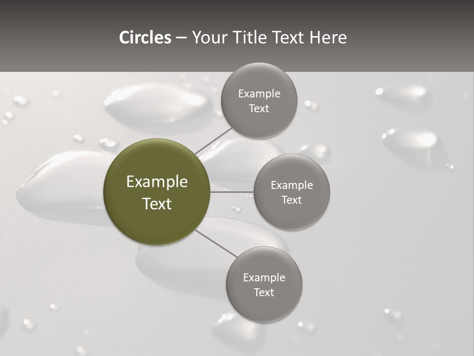 A Group Of Drops Of Water On A Surface PowerPoint Template