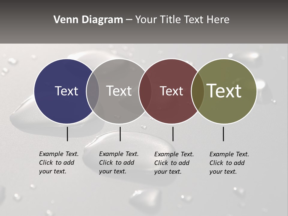 A Group Of Drops Of Water On A Surface PowerPoint Template
