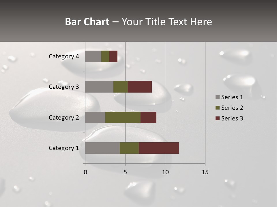 A Group Of Drops Of Water On A Surface PowerPoint Template