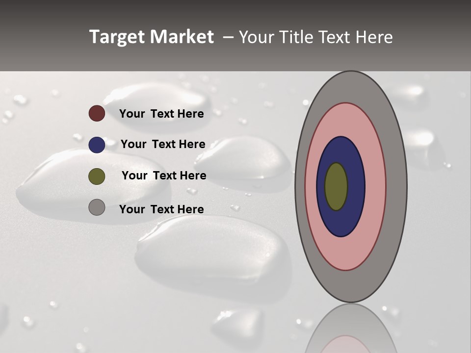A Group Of Drops Of Water On A Surface PowerPoint Template