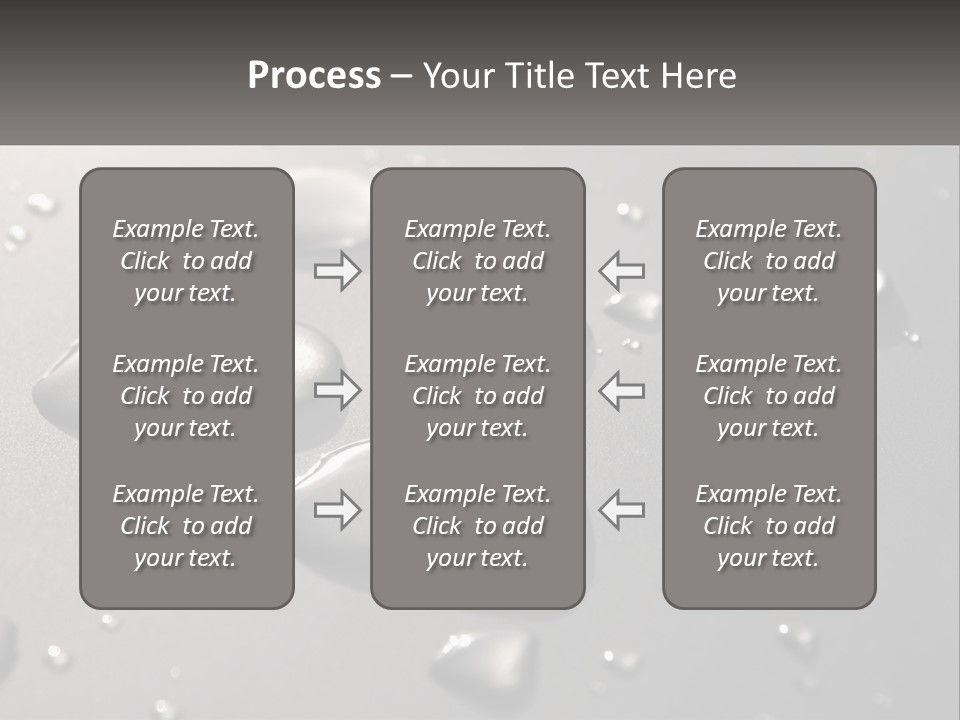 A Group Of Drops Of Water On A Surface PowerPoint Template