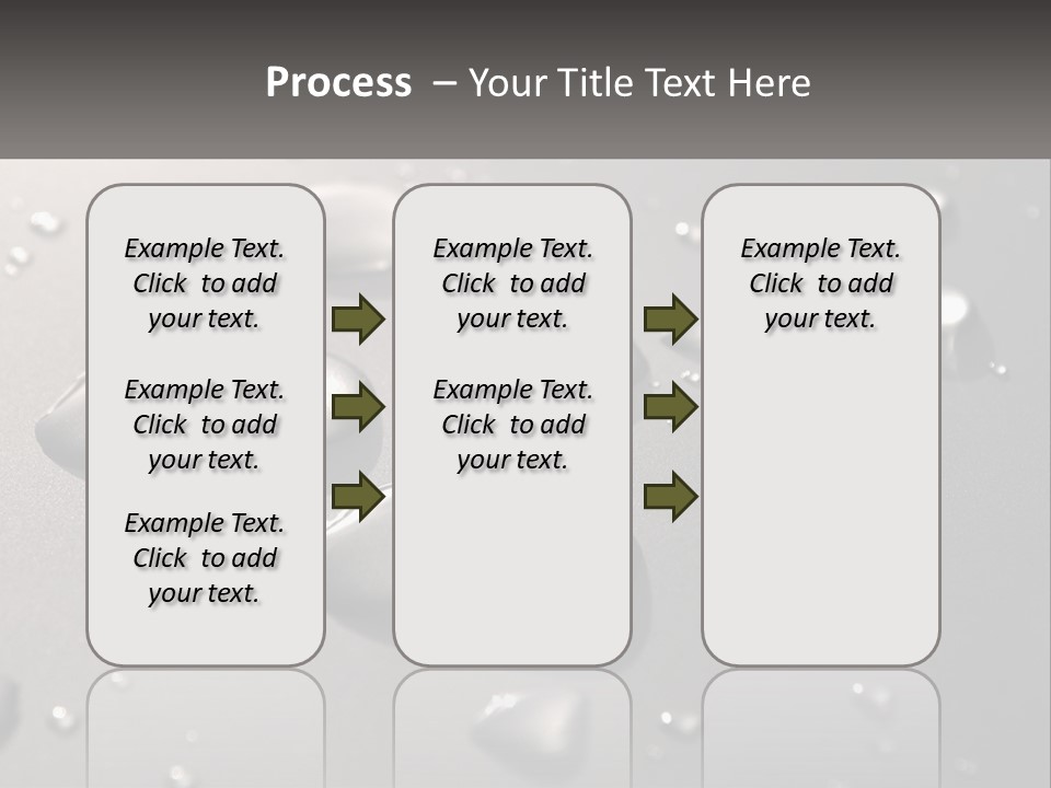 A Group Of Drops Of Water On A Surface PowerPoint Template